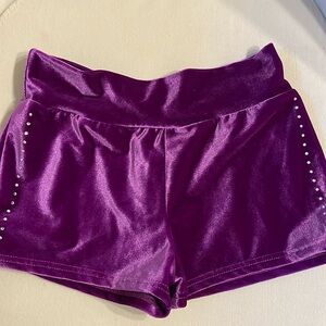 Motionwear Kids velvet gymnastics shorts